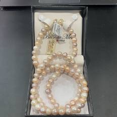 Belle De Mer In box freshwater cultured pearl necklace 36" opaque from macy's White