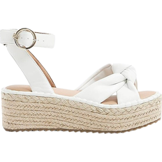 Platform - Women Low Shoes River Island Wide Fit Knot - White