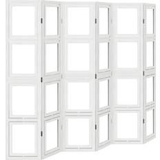 vidaXL 6 Panels White Room Divider 215x180cm