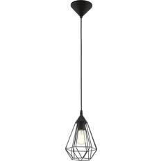 Loops Hanging Wire Cage Black Pendant Lamp 17.5cm