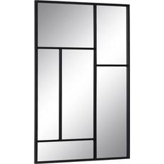 Square Wall Mirrors BigBuy Home Krystal Jern Vægspejl