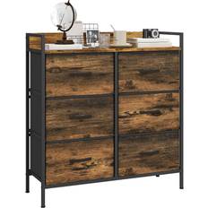 Homcom Bedroom Brown/Black Chest of Drawer 79x85cm