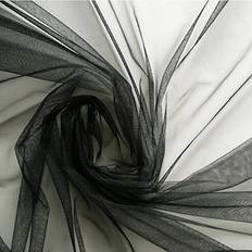 Black Fabrics soft tulle veiling wide metre Fabrics Black (150x)