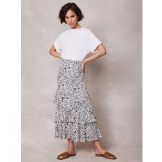 Mint Velvet Floral Tiered Skirt, Multi