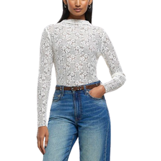 River Island Lace Long Sleeve Top - Cream