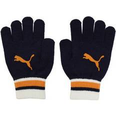 Puma Unisex Gloves & Mittens Puma Navy Blue Orange Cat Logo Magic Mens Womens Unisex Gloves 041124 02 A187E Textile