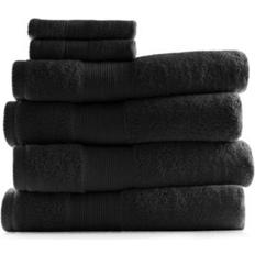 Hearth & Harbor 6 set- 4 700 gsm Bath Towel Black