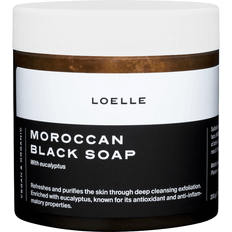 Jars Body Washes Loelle Moroccan Black Soap with Eucalyptus 200g