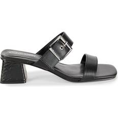 Calvin Klein Women Heels & Pumps Calvin Klein Women's Caverie Faux Leather Buckle Sandals Black