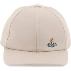 Beige - Women Caps Vivienne Westwood Vivienne Westwood Uni Colour Baseball Cap With Orb Embroidery