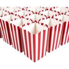 Blue Panda 100 mini popcorn boxes 3x5 party snack favor treat containers red/white, 20 oz 2.76