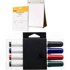 KAV Tabletop Self Stick Flipchart Paper Pad with Dry Erase Pens