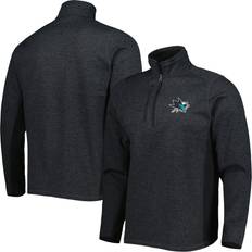 Antigua Men's Antigua Heathered Black San Jose Sharks Course Quarter-Zip Jacket