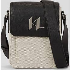 Karl Lagerfeld Men Crossbody Bags Karl Lagerfeld K/plak Canvas Crossbody Bag, Man, Canvas/Black, Size: One size Canvas/black