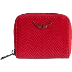 Zadig & Voltaire Mini Glossy Wild Embossed Coin Purse - Power