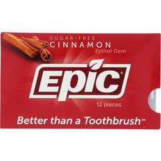 Sugar Free Chewing Gums Epic Dental Cinnamon Gum Xylitol Sweetened Case of 12-12 Pack12