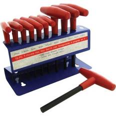 AmTech Wrenches AmTech 10pc T-handle Set Allen Metric Thandle Wrench Rack Hex Key