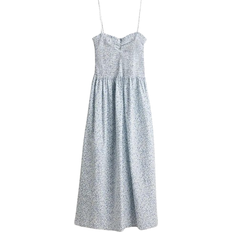 Florals - L - Midi Dresses H&M Smock-Topped Dress - White/Blue Floral
