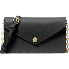 Michael Kors Small Saffiano Leather Envelope Crossbody Bag - Black