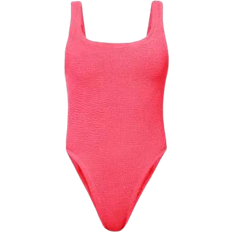 Open Back Clothing Hunza G Square Neck Swim - Hot Pink