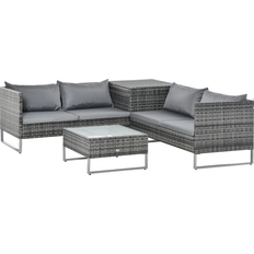 OutSunny 860-114 Outdoor Lounge Set, 2 Table incl. 2 Sofas