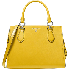 Michael Kors Marilyn Medium Saffiano Leather Satchel - Bright Dandelion