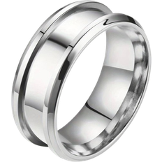 Recessed Groove Ring - Silver