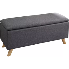 Doors Storage Benches GFW Secreto Charcoal Grey Storage Bench 98x43cm