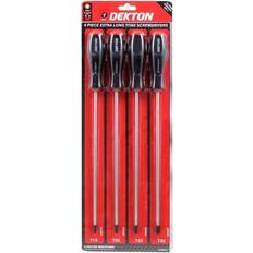 Dekton 4PC Long Bar 4 250mm Torx Screwdriver Set with Magnetic tip Screwdriver