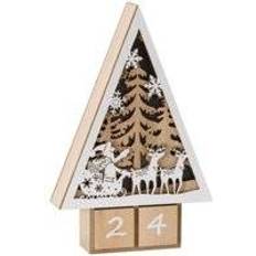 Wood Decorations Samuel Alexander Wooden Christmas Countdown White Decoration 26cm