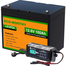 Batteries - Vehicle Batteries Batteries & Chargers Eco-Worthy LiFePO4 12.8V 100AH 10A