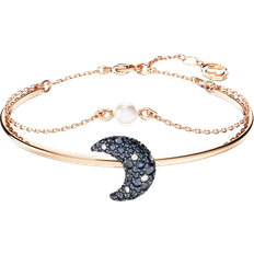 Black - Women Bracelets Swarovski Luna Moon Bangle - Rose Gold/Black/Multicolour