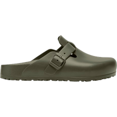 Green - Men Outdoor Slippers Birkenstock Boston EVA - Khaki