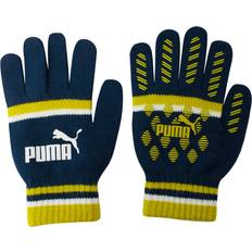 Puma Gloves & Mittens Puma Cat Magic Big Logo Winter Mens Gloves Teal Yellow 041678 02 Blue Textile
