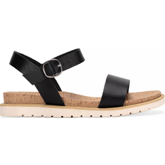 Sun + Stone Madie Slingback Ankle Strap Sandals - Black