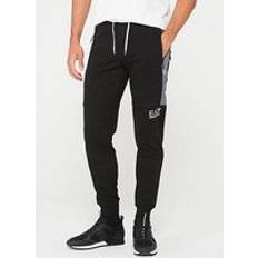 EA7 Logo Stripe Joggers Black