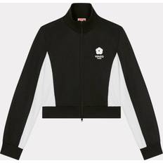 Kenzo Outerwear Kenzo Womens Black Funnel-neck Logo-appliqué Stretch-woven Jacket