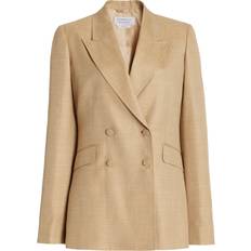 Gabriela Hearst Stephanie Blazer in Hay Virgin Wool and Silk Linen