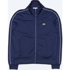 Lacoste Polyester Outerwear Lacoste Paris Piqué Zip Front Track Jacket Midnight Blue Midnight blue
