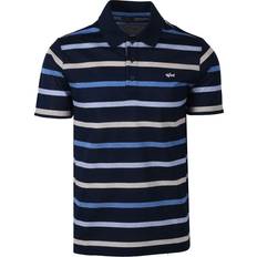 Paul & Shark Men's Polo Shirt - Navy/Beige/Blue Stripe