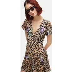 Grey - Leopard Dresses Hugo Wrap-front dress in leopard-print fabric Patterned