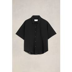 Men - XXXS Shirts Ami Paris Collar Cotton-Crepe Shirt Black