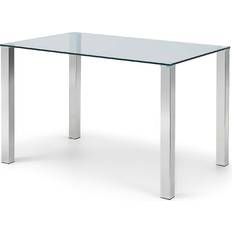 Dunelm Enzo Polished Chrome/Silver Dining Table 80x120cm