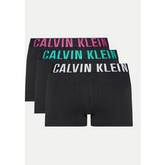 Men - Pink Men's Underwear Calvin Klein Pack Intense Power Trunks Black White/Fuchsia/Green