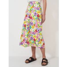 Yellow Skirts Crew Clothing A-Line Midi Skirt, Multi/Yellow