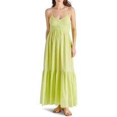 Steve Madden Ophra Ruffle Hem Poplin Maxi Dress