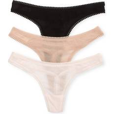 On Gossamer Women's Mesh Hip-G Thong Pack Black/Champagne/Mauve 3512P3 HerRoom.com