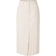 Beige - Short Skirts Selected Femme Pinstripe Midi Skirt