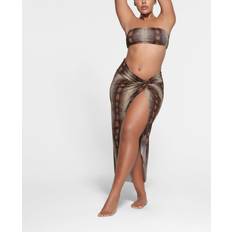 XXL Swimsuits SKIMS Sarong Neutral Signature Desert Snake Print