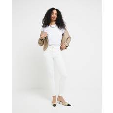 White - Women Jeans River Island Womens White High Waisted Bum Sculpt Skinny Jeans 14R